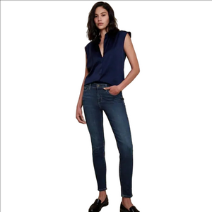 Banana Republic Factory Dark-Wash Denim Mid-rise Skinny Ankle Jeans w/Stretch 10